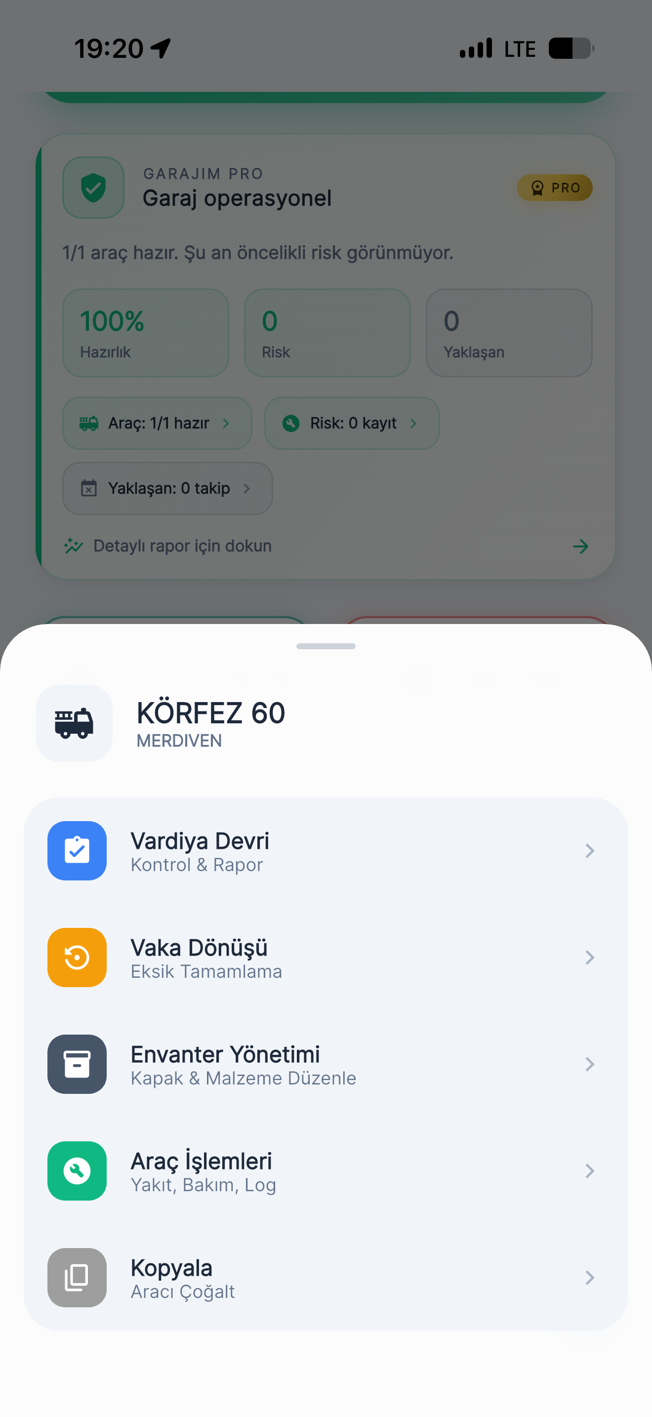 KOR Asistan - Araç İşlemleri