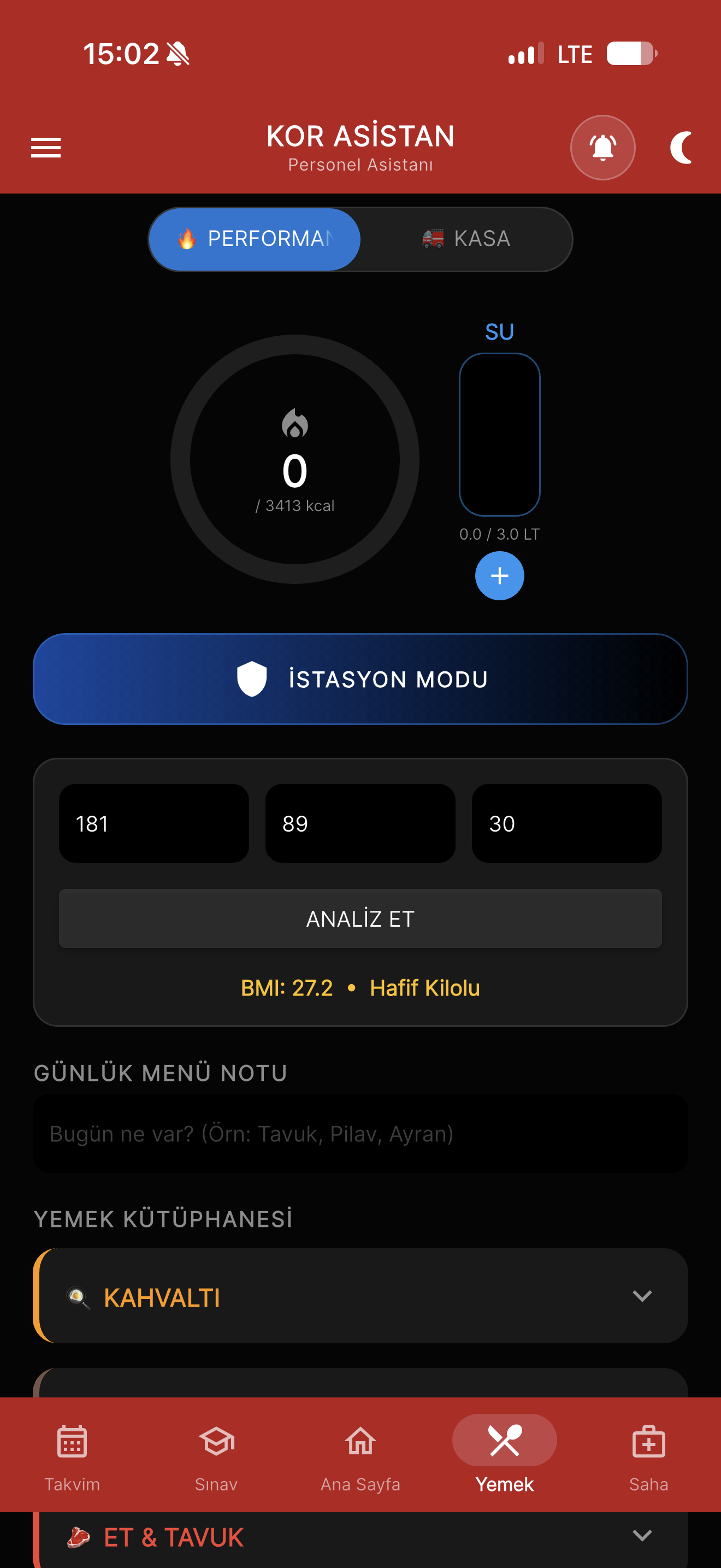 KOR Asistan - Kondisyon